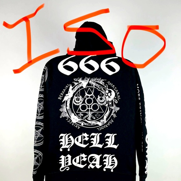 ISO Killstar pentagram 666 zip up hoodie